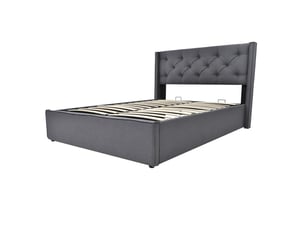 Lit coffre 140x200 cm 830809AAG coloris gris