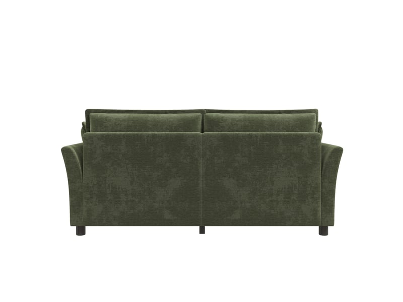  Canapé 2 places en tissu chenille vert, 2 coussins d'accoudoir, montage facile, 155×81×87 cm  - Conforama W