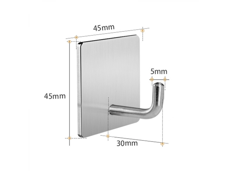  Crochet adhésif crochet mural salle de bains en acier inox sus304 porte serviette adhesif crochets porte inox imperméable antirouille 6  - Conforama C
