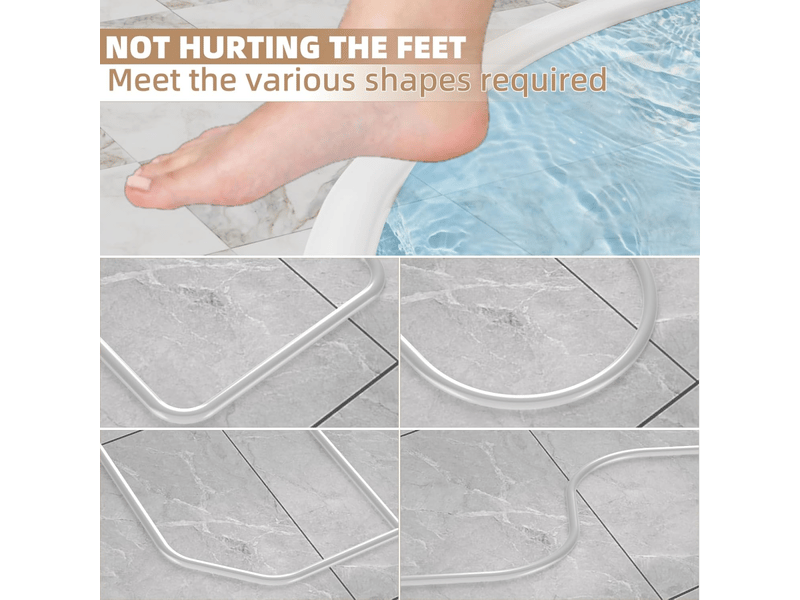  Pare-éclaboussures transparent de 200 cm pour porte de douche, auto-adhésif et pliable, adapté aux salles de douche à l'italienne.  - Conforama C