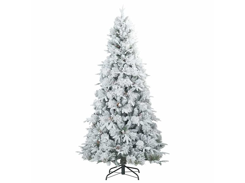  Sapin de noël, arbre de noël artificiel à branches articulées blanc 240 cm shl2144  - Conforama E