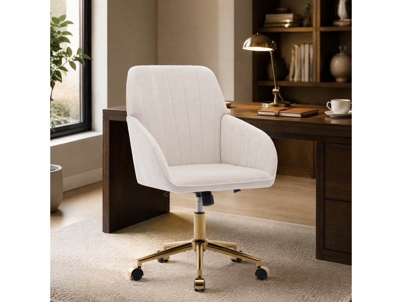  Chaise de bureau réglable en hauteur, chaise de bureau ergonomique avec dossier, adaptée aux longues séances de travail à la maison et dans la chambre  - Conforama B
