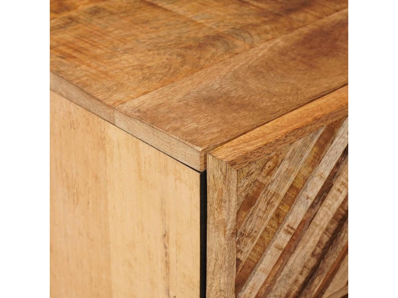 Table de chevet - cabinet de chevet - table de nuit marron 50 x 33 x 60 cm bois de mangue massif - Conforama E