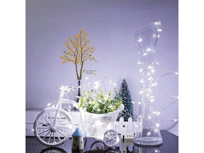  Guirlande solaire 22m, 200 led, 8 modes, étanche. Jardin, terrasse, maison, fête, noël. Écologique et décorative.  - Conforama B