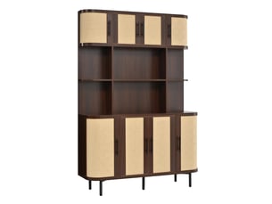 Bibliotheque coloris  bois foncé  PANGIVO GL2745D - 120 cm x 180 cm
