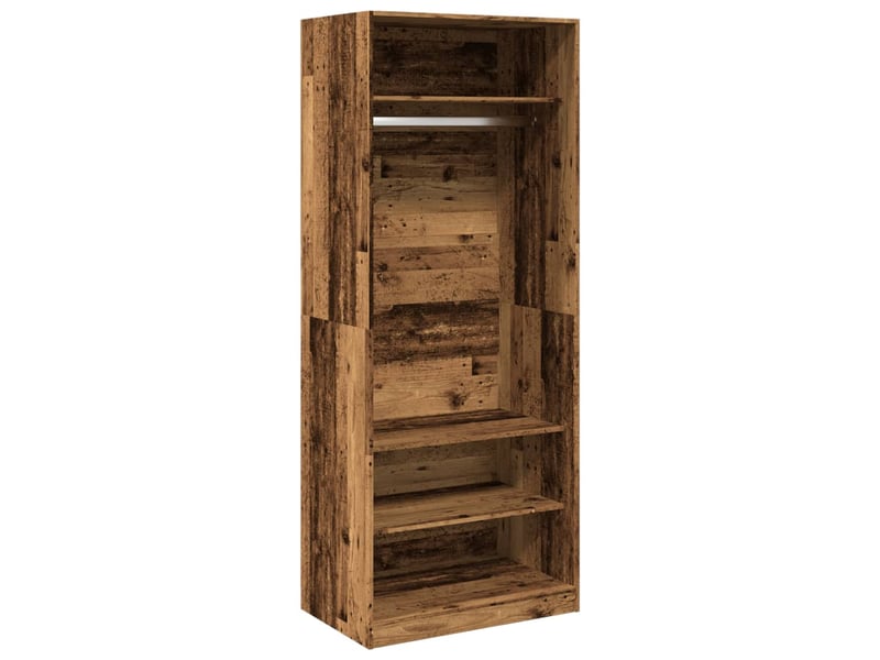  Garde-robe, armoire de rangement vieux bois 80x50x200 cm bois d'ingénierie shl88308  - Conforama A