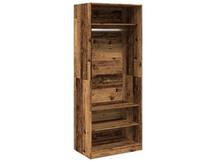Garde-robe, armoire de rangement vieux bois 80x50x200 cm bois d'ingénierie shl88308