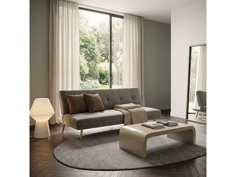 Tapis de salon design moderne frisé gris milano stone gri102  - Conforama B