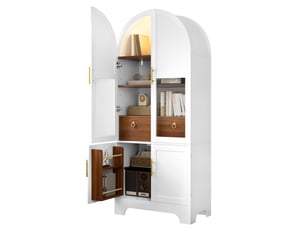 Buffet 4 porte(s) 1 tiroir(s) Fay Lum - 76 cm coloris blanc