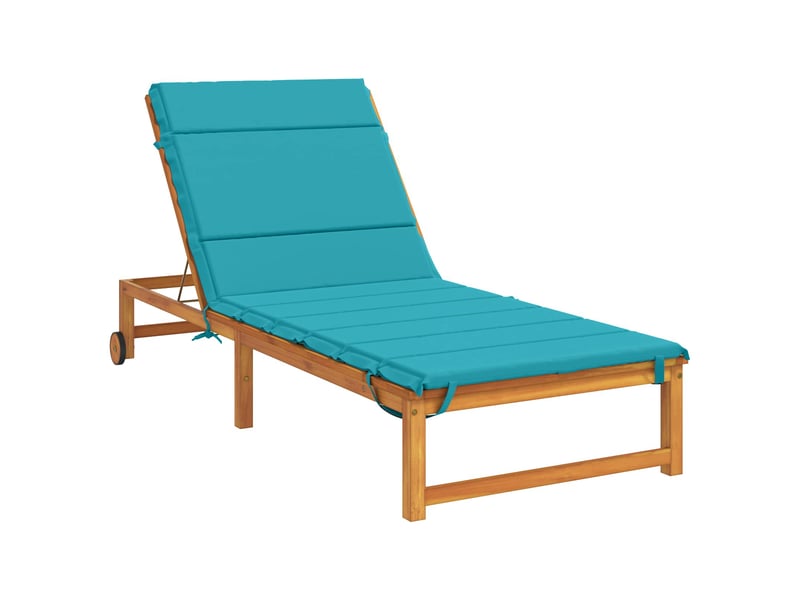 Coussin de transat, coussin pour bain de soleil gemert 100 % polyester turquoise cf56212 - Conforama C