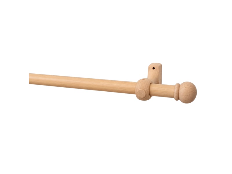  Kit tringle à rideaux en bois embouts anglais d20 mm 180 cm  - Conforama A