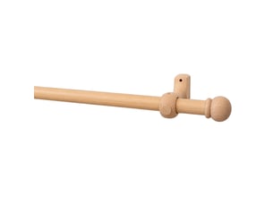 Kit tringle à rideaux en bois embouts anglais d20 mm 180 cm