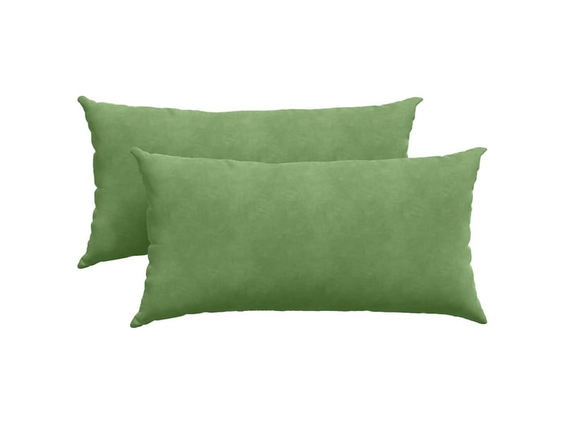  Lot de 2 coussins de canapé, coussins décoratifs vert clair 80 x 40 cm cf59175  - Conforama A