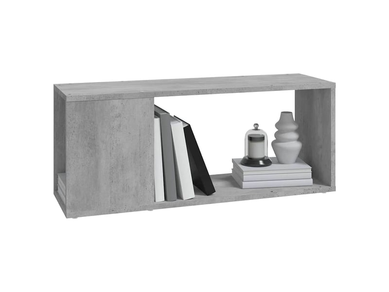  Meuble tv - banc tv - meuble de rangement gris béton 80x24x32 cm bois d'ingénierie  - Conforama D