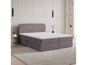 Lit avec rangement 140x200 cm <strong>MASSENO</strong>  <strong></strong> coloris violet