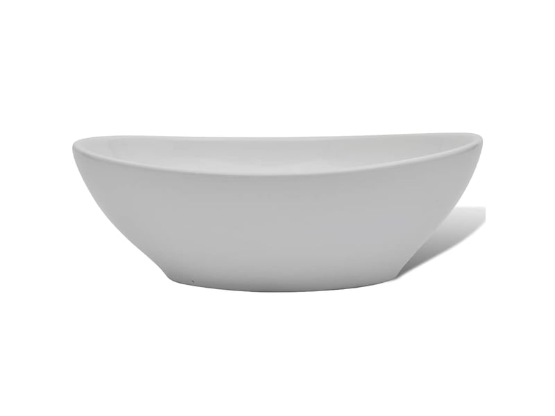  Lavabo de bain, vasque à poser céramique 40 x 33 cm ovale blanc cf65640  - Conforama E