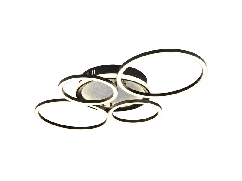  Globo alvis plafonnier semi-encastré led noir mat 4000k  - Conforama A