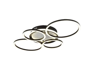 Globo alvis plafonnier semi-encastré led noir mat 4000k