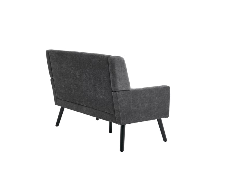  Banquette 2 places en lin l119 cm, pieds bois massif antidérapants, coussin mousse haute densité  - Conforama C