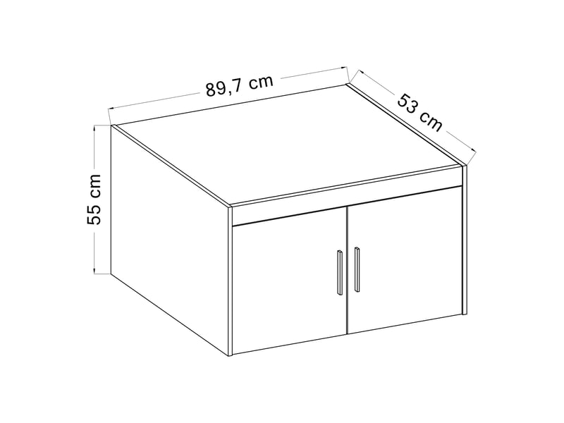  Surmeuble armoire storicos 2 portes blanc 90x55x53 cm Storicos - Conforama B