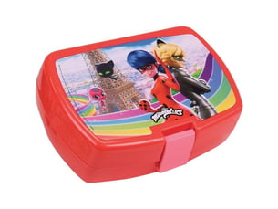 Set dinette enfant miraculous 7 pieces rouge vaisselle assiettes tasse verre gourde boite