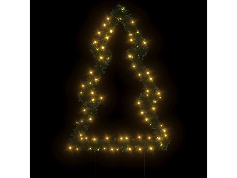  Décoration lumineuse arbre de noël avec piquets 80 led 60 cm  - Conforama C