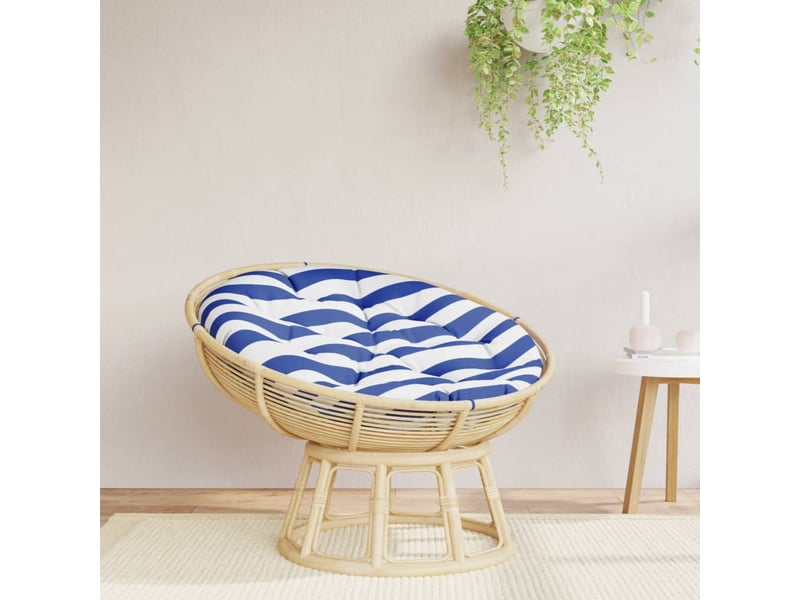  Coussin rond, coussin d'assise rayure bleueblanche ø 100 x11 cm tissu oxford cf56624  - Conforama B