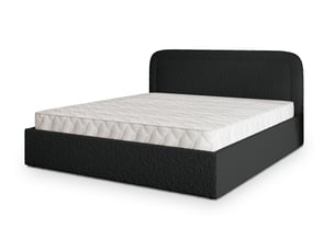 Lit coffre 180x200 cm <strong>MASSENO</strong> <strong></strong> coloris noir