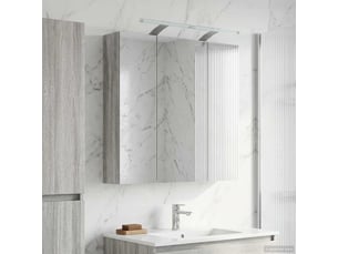 Armoire miroir de salle de bain, cabinet de salle de bain gris sonoma 70 x 14,5 x 70 cm cf65173