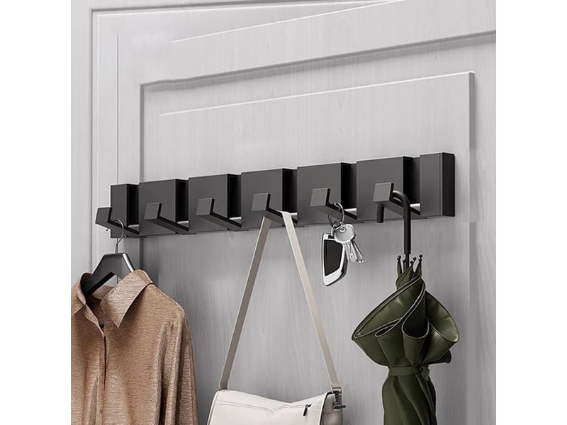  Porte-manteau mural rabattable, pratique, métal robuste patère porte manteau - 6 crochets rabattables noir - xlh-zls-013711zls XLH-ZLS-013711ZLS - Conforama A