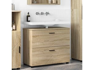 Cabinet de salle de bain, armoire salle de bain chêne sonoma 76,5 x 35 x 64 cm cf65359