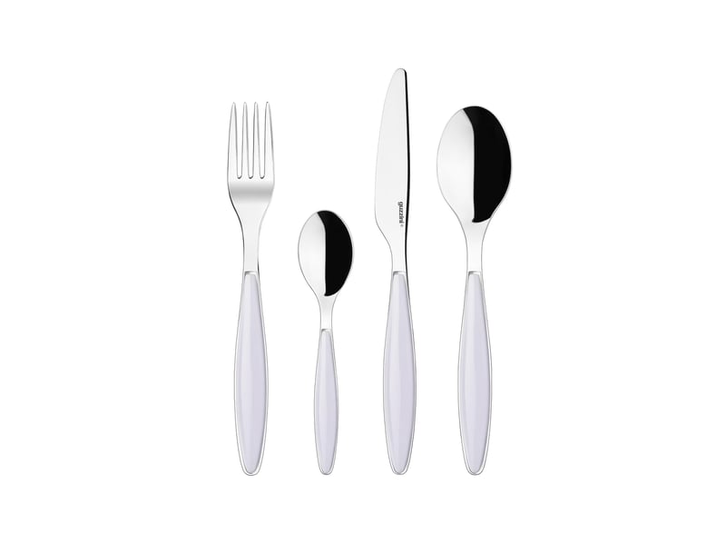  Guzzini, ménagère 24 pièces, 15,8 x 7,5 x h25,5 cm, blanc  - Conforama A