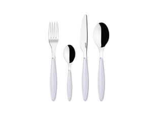 Guzzini, ménagère 24 pièces, 15,8 x 7,5 x h25,5 cm, blanc