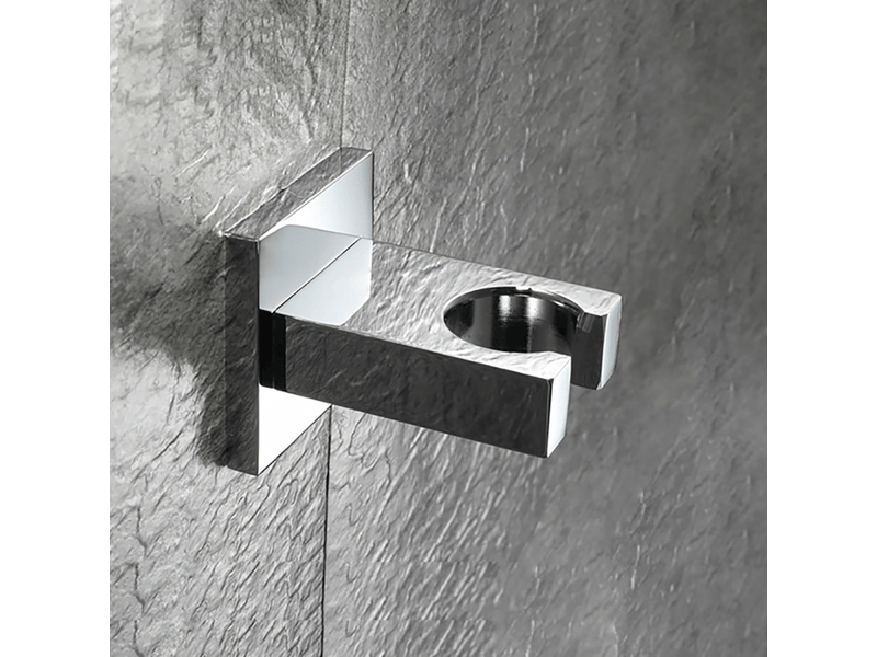  Support de pommeau de douche mural réglable multicolore - compatible avec tous les espaces - composants universels chromés  - Conforama B