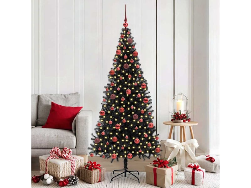  Sapin de noël - arbre de noël noir 180 cm pvc  - Conforama B