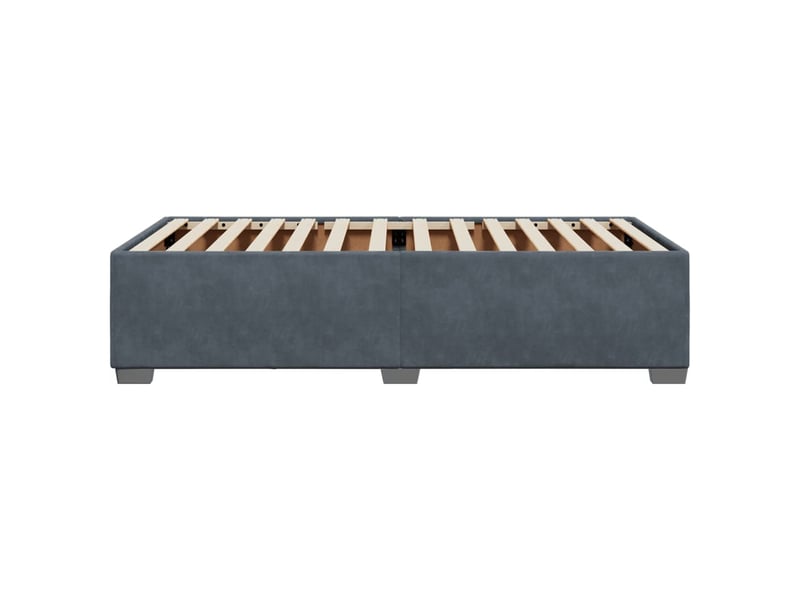  Lit simple- lit adulte -  cadre de lit sans matelas gris foncé 80x200 cm velours  - Conforama D