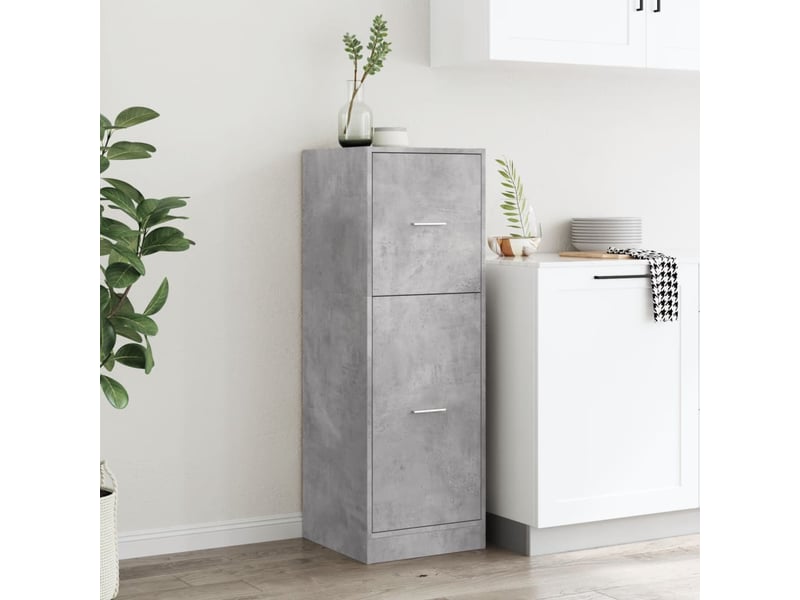  Meuble de rangement, armoire d'apothicaire gris béton 40x41x118 cm bois d'ingénierie  - Conforama C