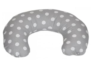 Coussin appui-tête pois de gris