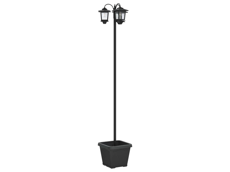  Lampadaire salon, lampe sur pied 3 brins avec jardinière noir 32x32x188 cm  - Conforama E