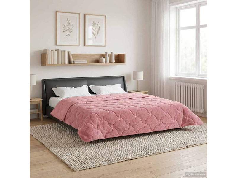 Couette - duvet d'été 220 x 240 cm été rose respirant - Conforama D