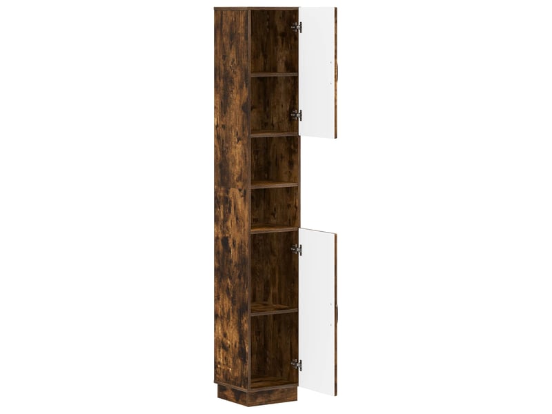 Colonne de salle de bain avec étagère ouverte hoorn chêne fumé - Conforama C