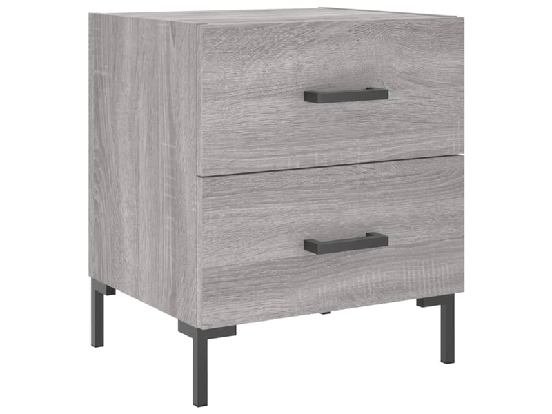  Lot de 2 table de chevet, table d'appoint sonoma gris 40x35x47,5 cm shl51971  - Conforama E