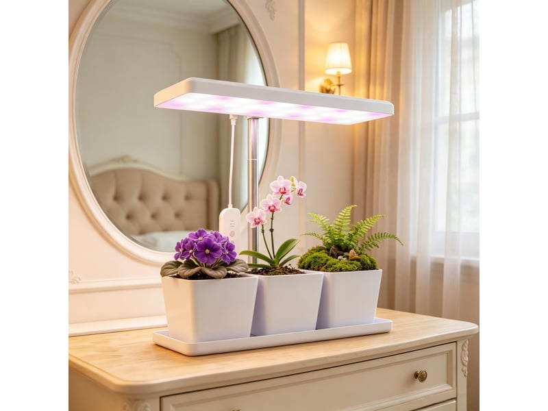  Lampe horticole led 10 w spectre complet avec 3 bacs de culture inclus  - Conforama E