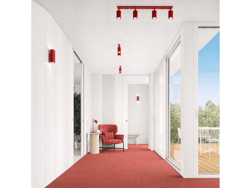  Applique riff rouge gx53 aluminium moderne 6x10x12cm SL.3087 - Conforama B