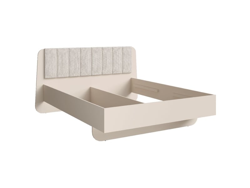  Chambre complète amalie beige – lit coffre 180x200 cm, armoire, commode, 2 chevets et étagères  - Conforama C
