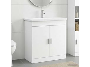 Ensemble de mobilier de salle de bain blanc 81x40x84.5 cm shl5329