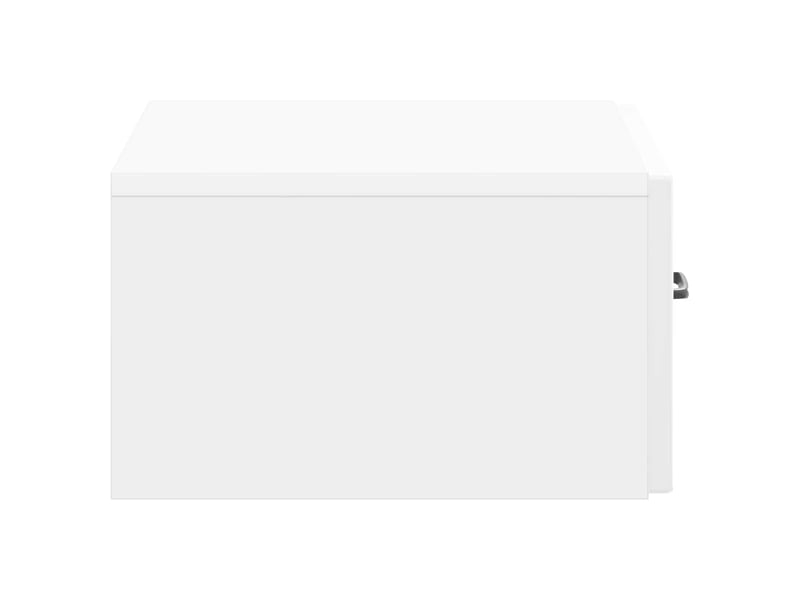  Table de chevet - cabinet de chevet - table de nuit mural blanc brillant 49 x 34,5 x 20 cm  - Conforama E