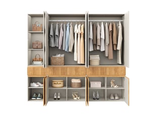 Armoire 10 porte(s) battante  3 tiroir(s) <strong>MAISENTIEL</strong> <strong></strong> coloris bicolore largeur 225 cm