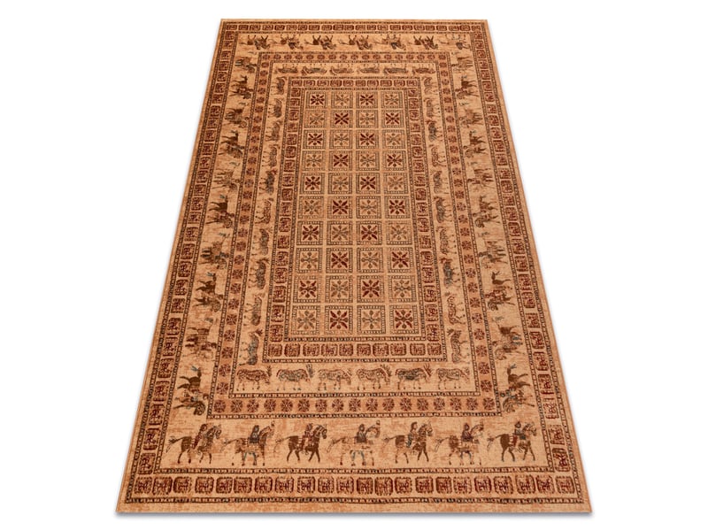  Tapis en laine kashqai 4301 100 oriental, ethnique, couleur saumon   bordeaux 200x300 cm  - Conforama A