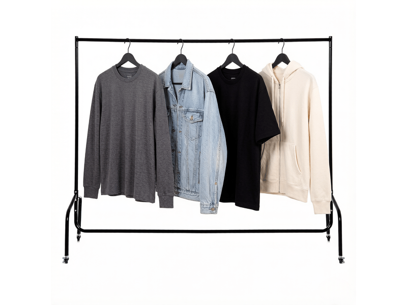  Portant à vêtements sur roulettes en acier noir 180 x 60 x 170 cm  - Conforama A